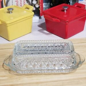 Wexford‎ Anchor Hocking 1/4lb Covered Butter Dish EUC